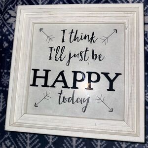 White Framed Inspirational Wall Art